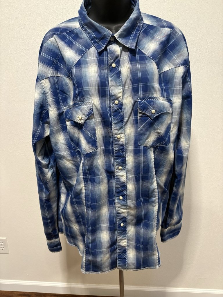 Wrangler Western Cowboy Womens Size 3 Xl Blouse Snap Front